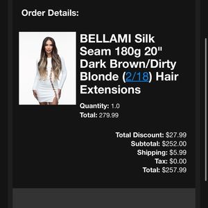 Bellami hair extensions 180g dark brown/dirty blonde